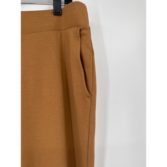 Pure Jill Affinity French Terry Slim Leg Pants XL Camel Brown - Picture 2 of 6